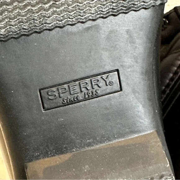 Sperry Women's Saltwater Nylon Quilt Rain Boot Black Size 9 - Picture 12 of 12